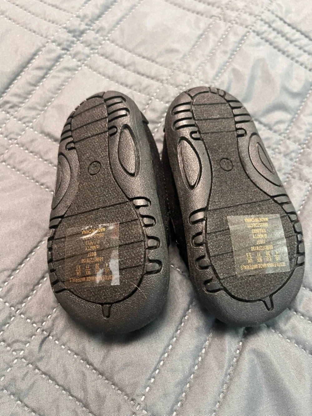 Cute black Roebuck & Co. baby loafers